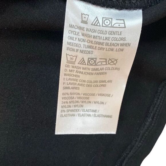 H by Halston Black Cap Sleeve Faux Wrap Top Size 3XL - Picture 4 of 7